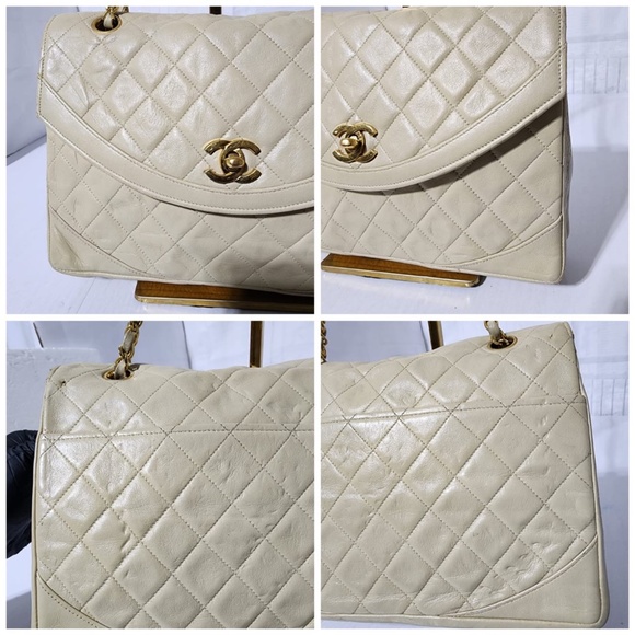 Authentic Chanel Classica Timeless Matelassè Flap Shoulder Bag Cream - Picture 9 of 16